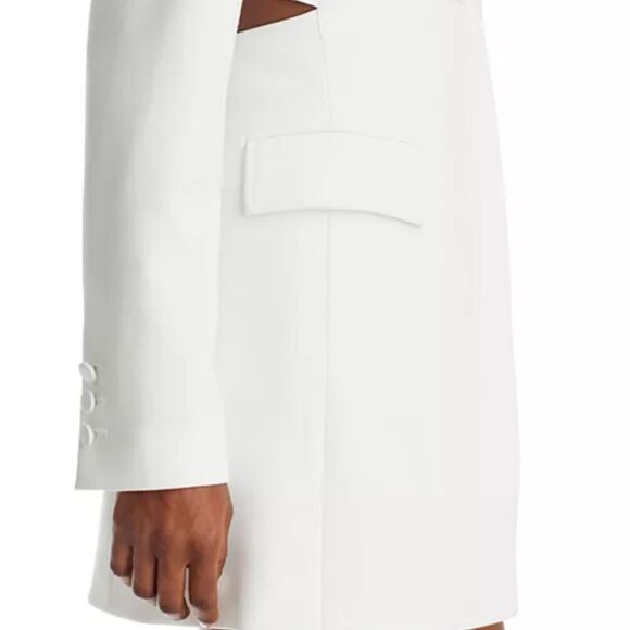 New ALC Carlyle Blazer mini dress cut out back white designer Sz XS 00 - Picture 7 of 13